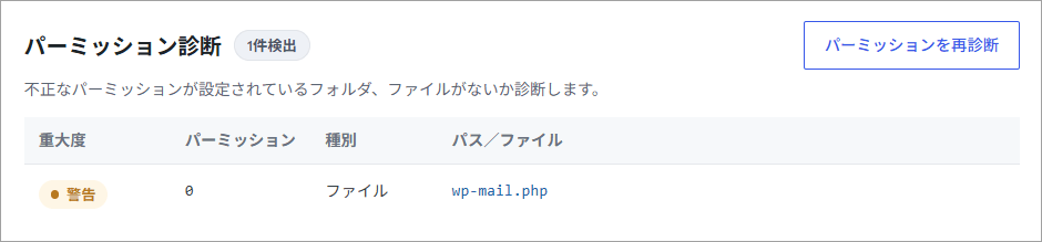 パーミッション診断